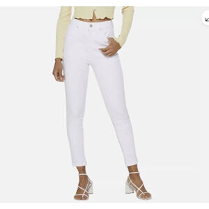 Abound Jeans High Rise Skinny Jean White Denim pants CRAFT, SEW, CUT, PAINT, DYE